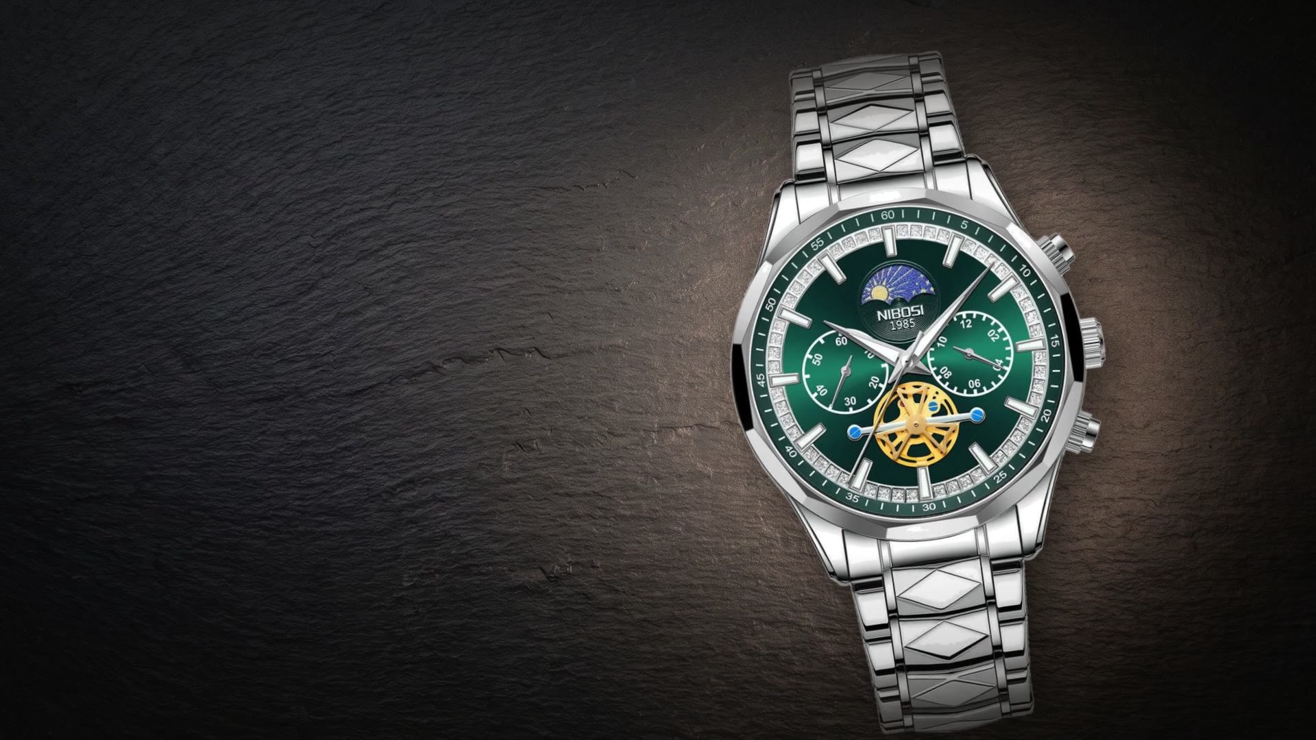 Presentación del reloj NIBOSI 1985 Luna Tourbillon